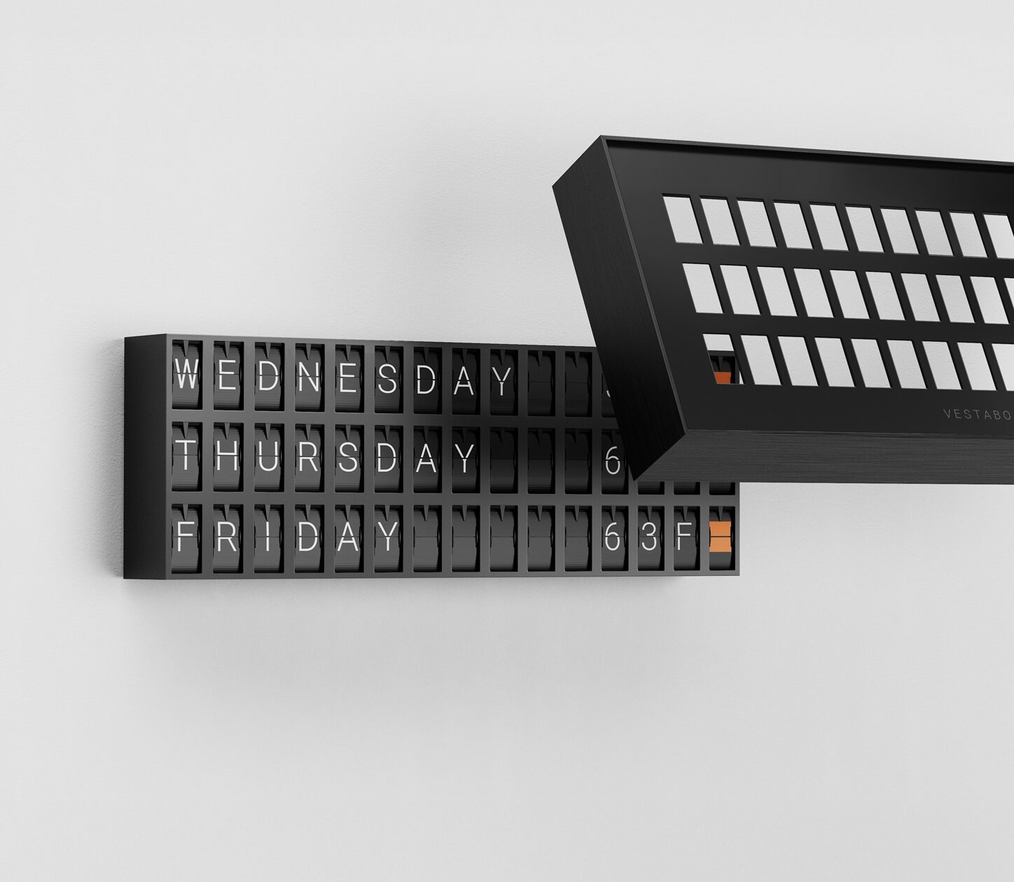 Vestaboard Note with frame being removed