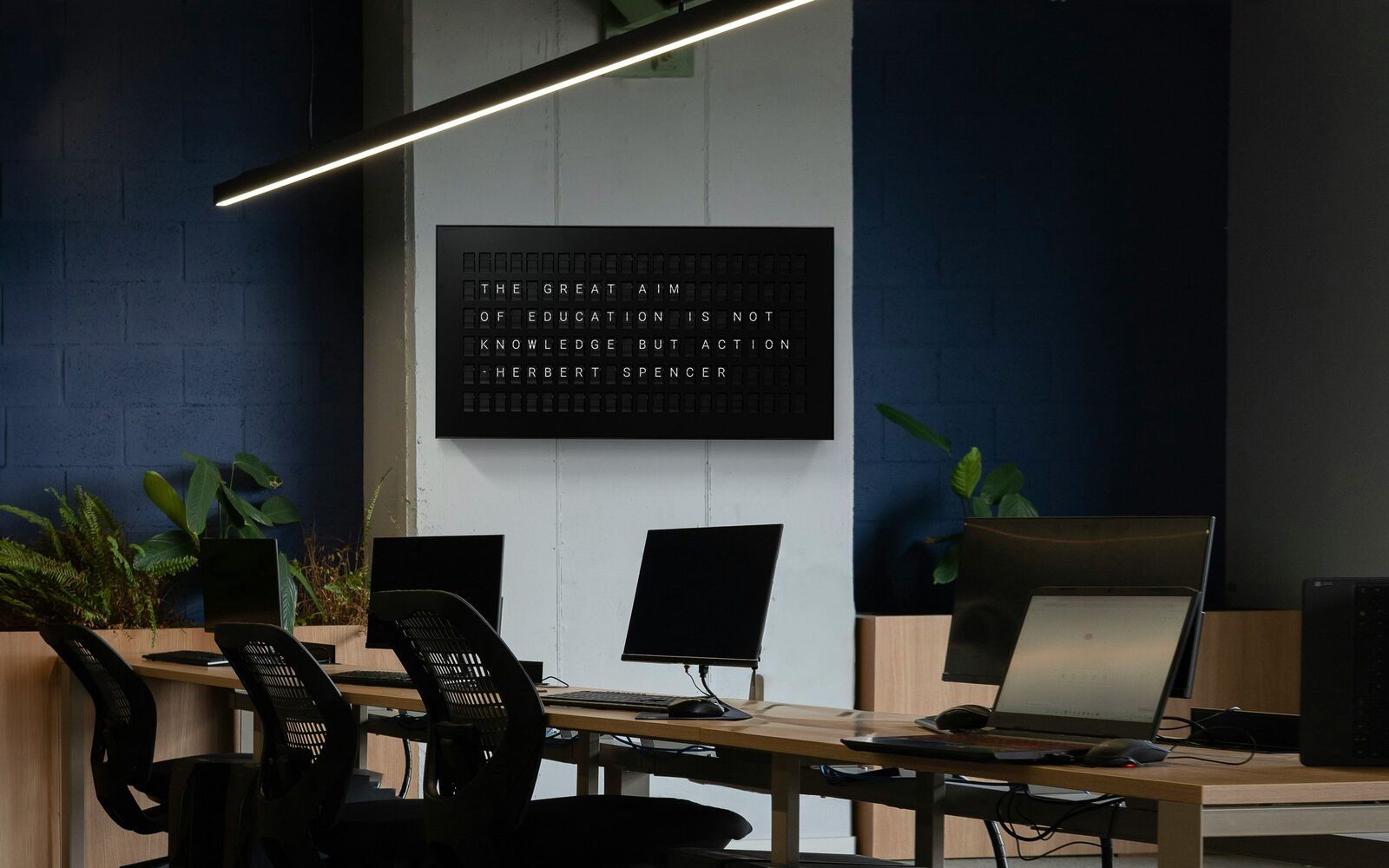 Vestaboard on a university campus