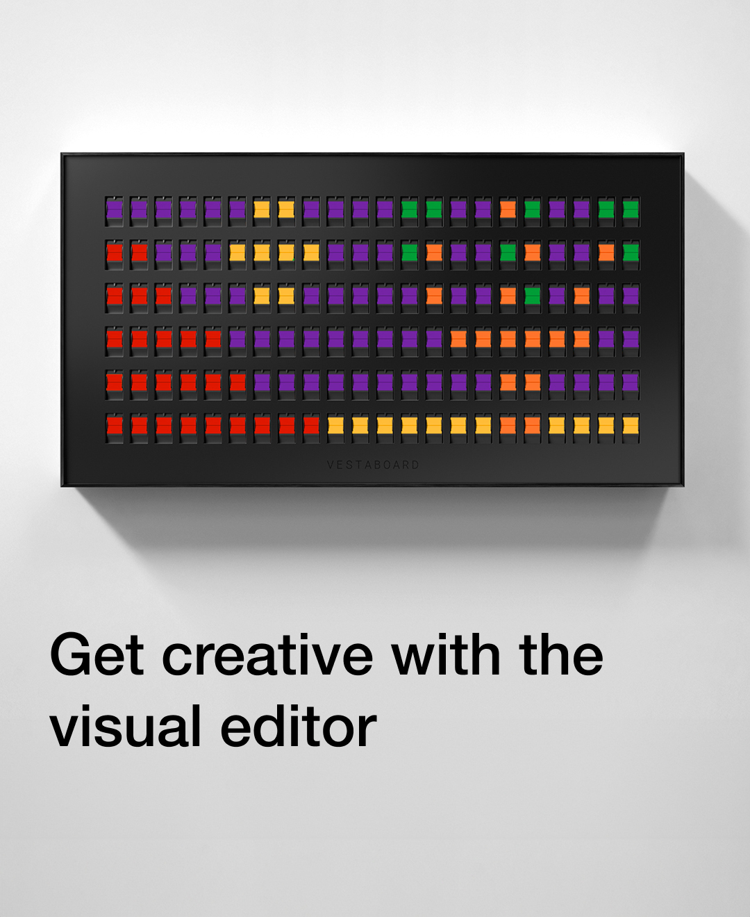 Vestaboard Flagship displaying landscape art