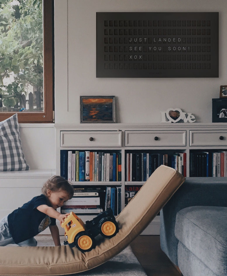 Vestaboard in a nursery