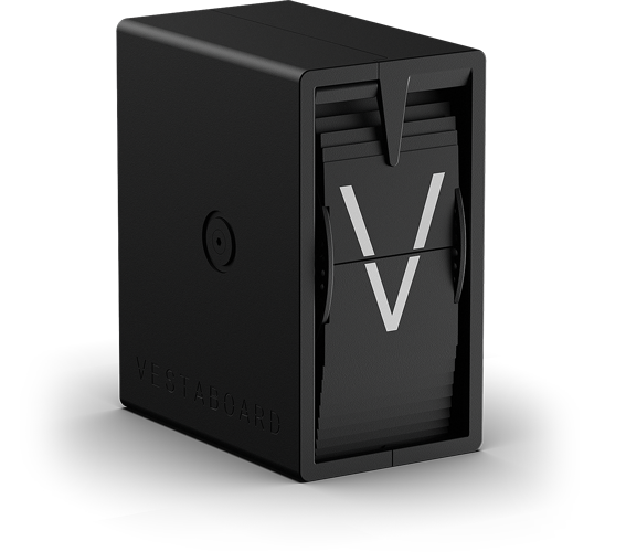 Vestaboard flap bit in perspective