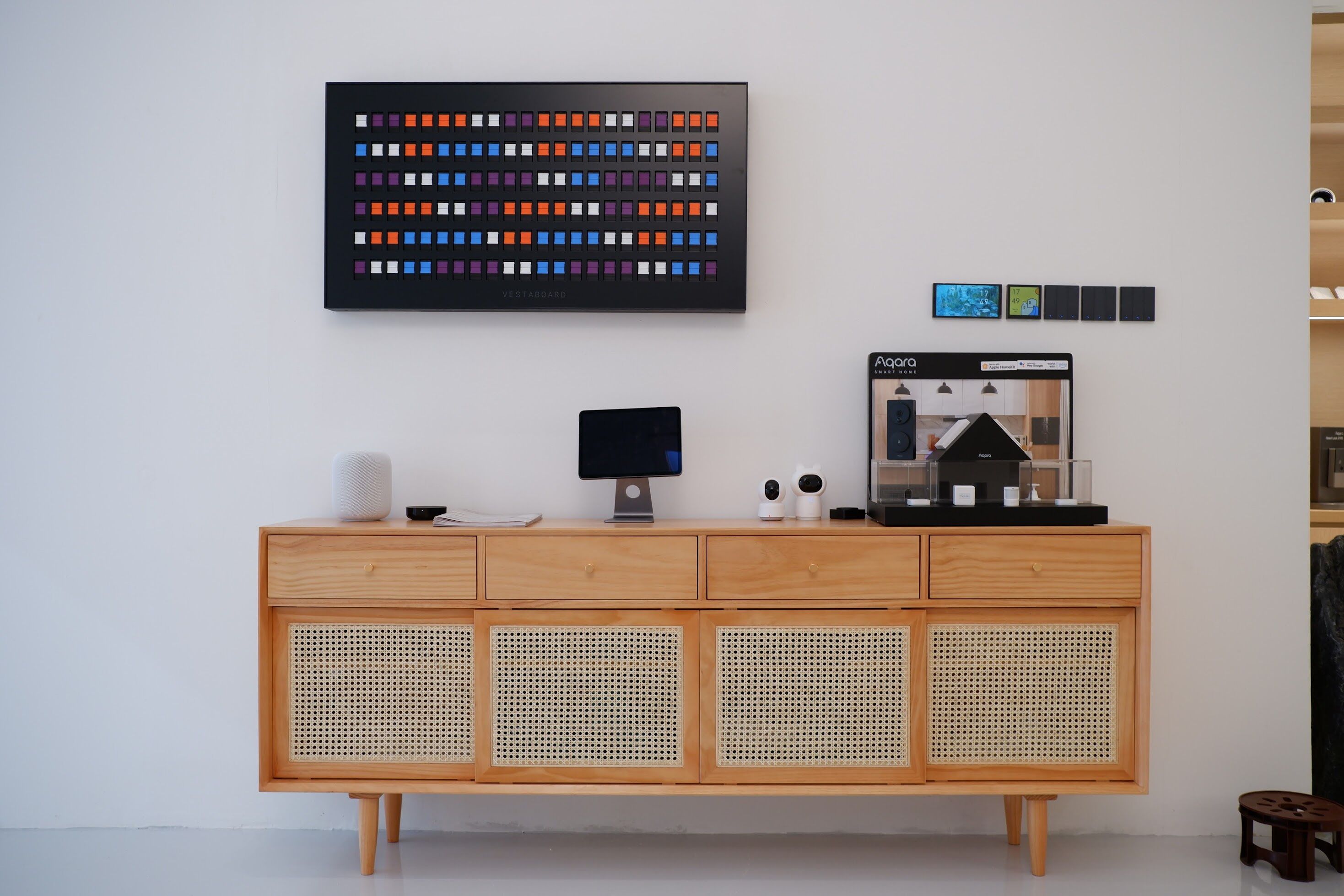 Vestaboard on display in our Keong Saik Road showroom