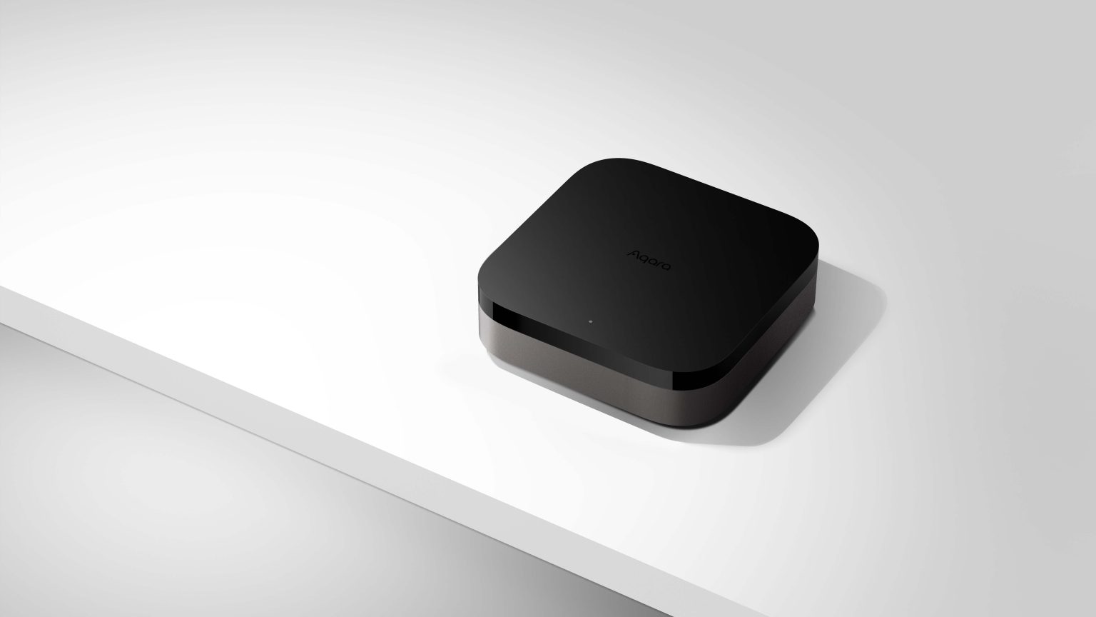 Aqara M3 Hub positioned on the right side of the image