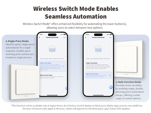Aqara Light Switch H2 automations