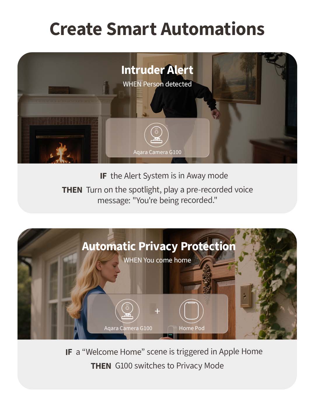 10 G100 camera automations