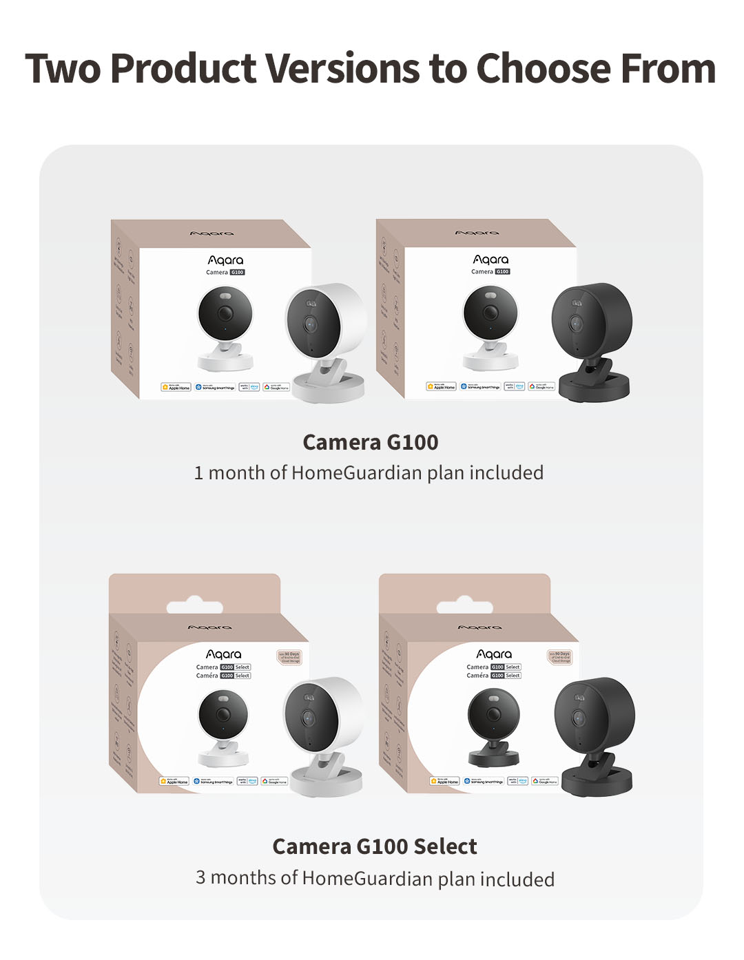 11 G100 camera product versions