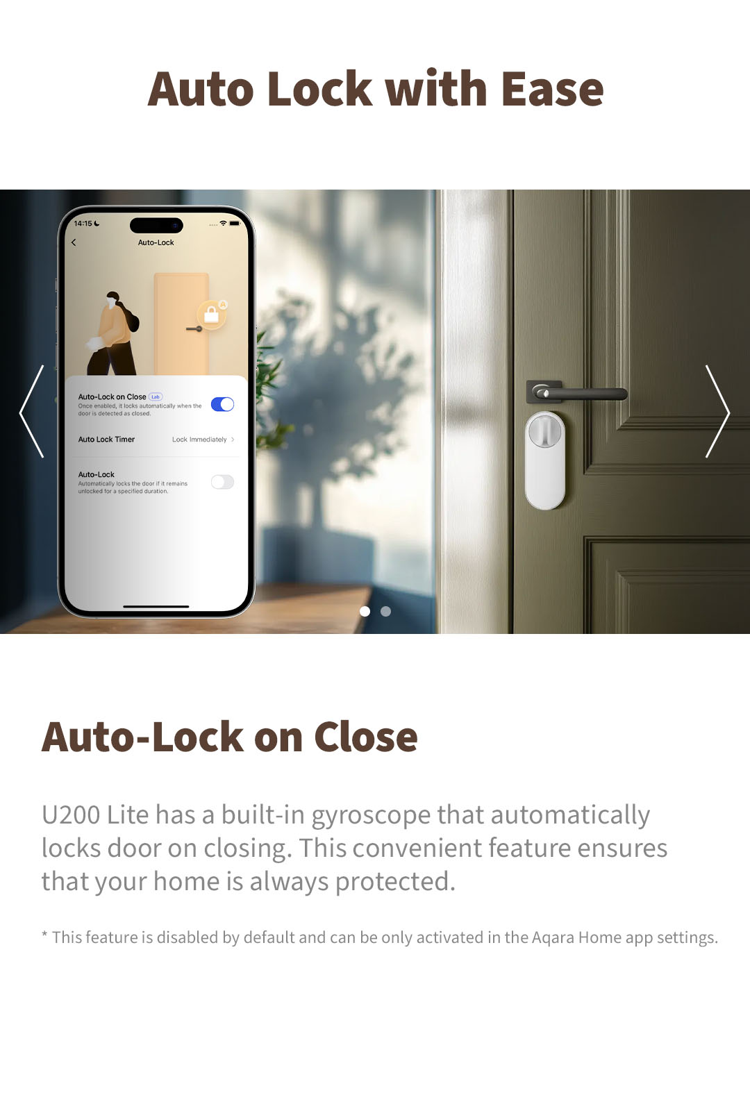 5 U200 lite auto lock