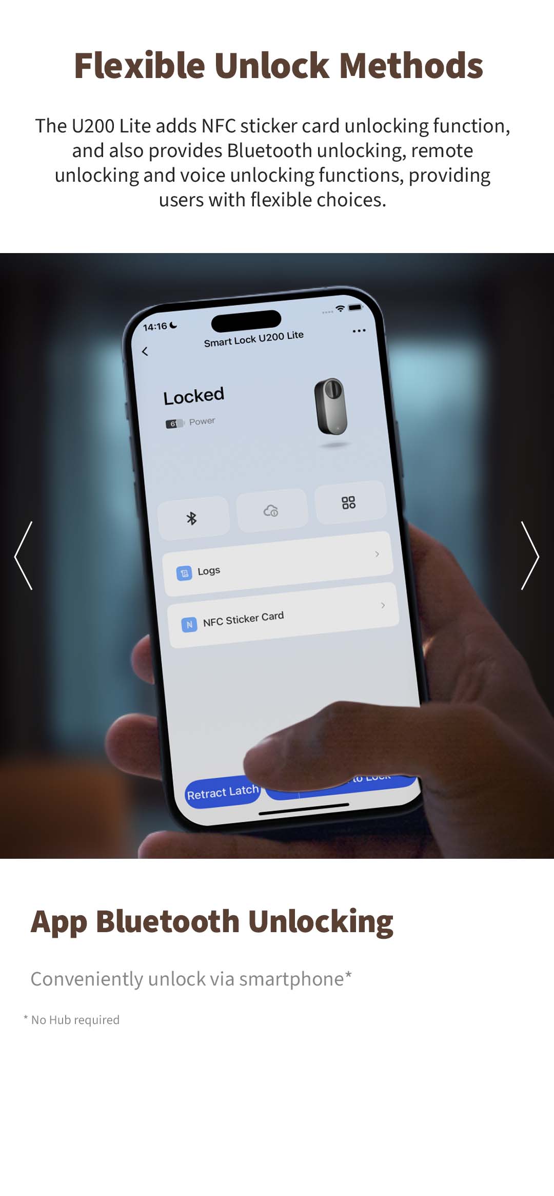 6 U200 lite flexible unlocking methods