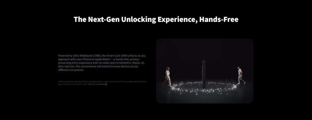 3. u400 hands free unlock