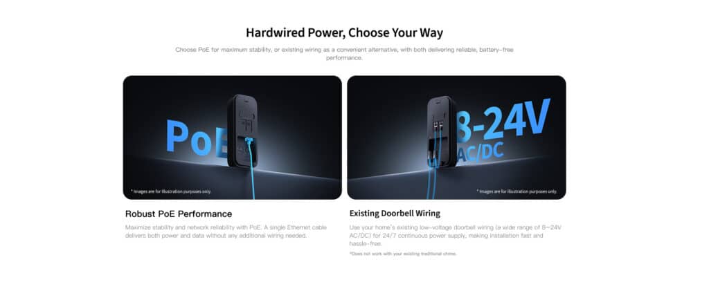 G400 PoE and wired power options