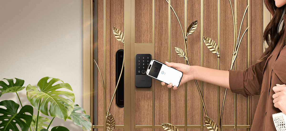 Aqara U500 Gate Lock — tap to unlock with Apple Home Key