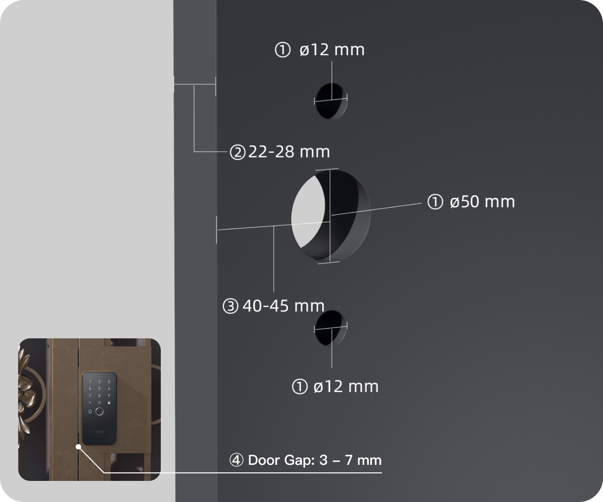 Aqara U500 Gate Lock — integrated lock installation