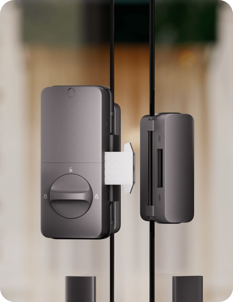 Aqara U500 Glass Door Lock — solid metal build with dual-hook bolts