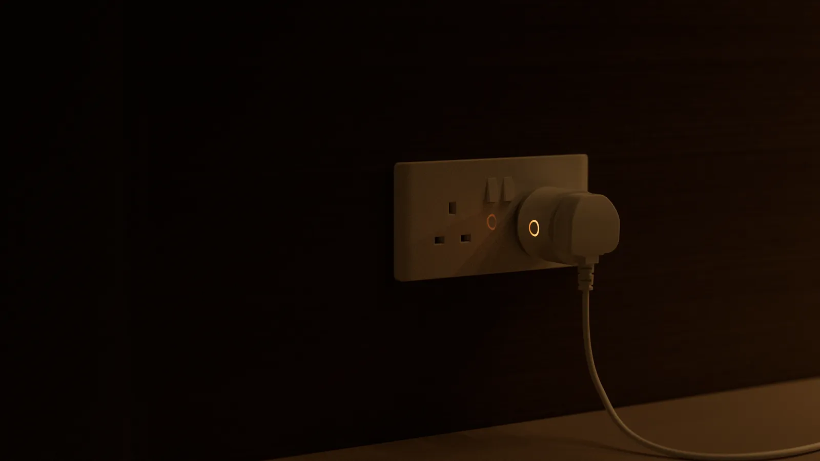 Aqara Power Plug H2 UK controlling a bedside lamp