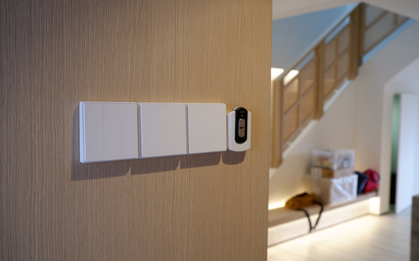 Aqara smart wall switches installed in a completed home