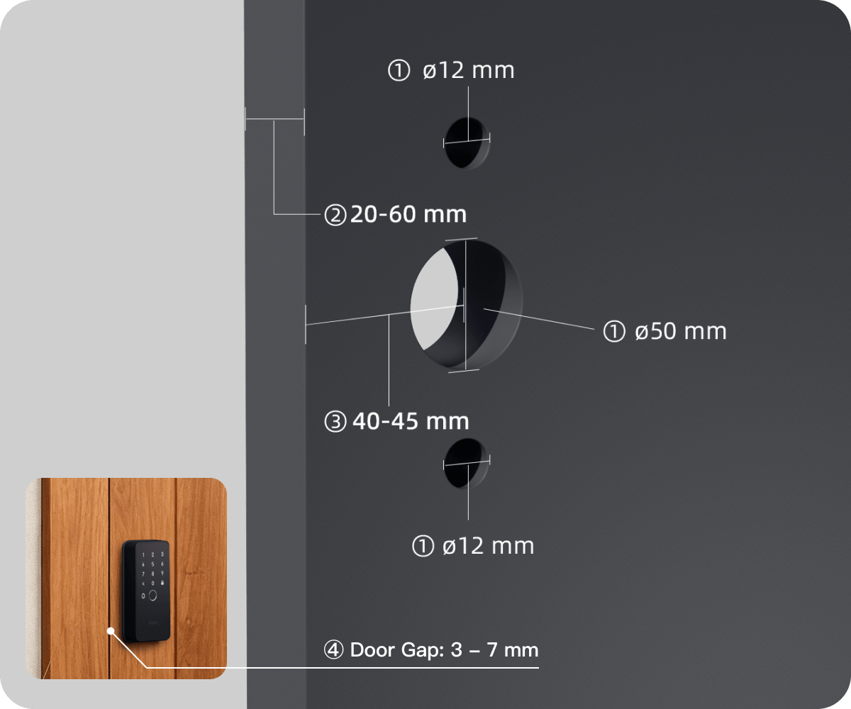Aqara U500 Rim Lock — integrated lock installation