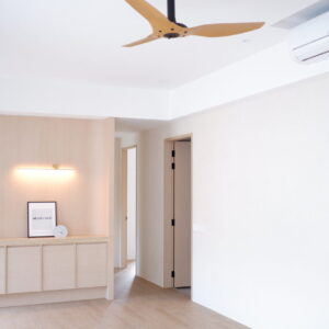 Air-conditioner in a bright smart-home living space