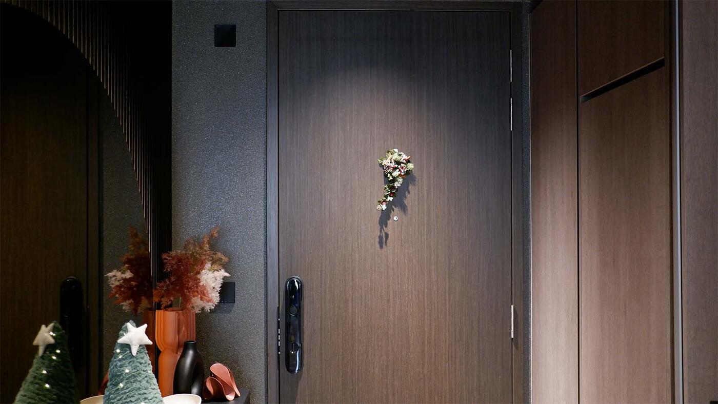 Smart door lock in a completed HomeSmart project