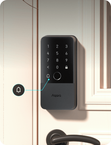 Aqara U500 Rim Lock — dedicated doorbell button