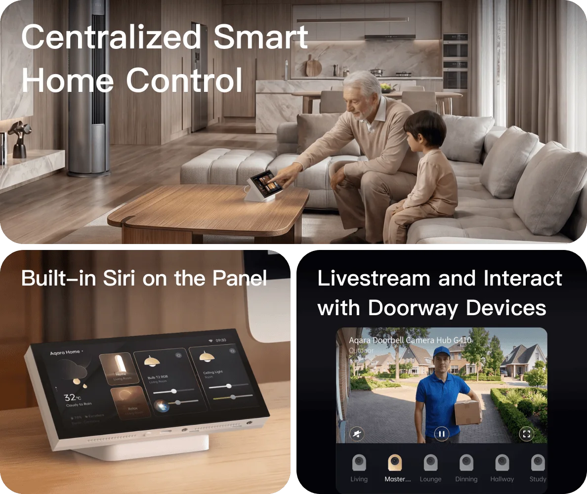 Key features of the Aqara Panel Hub S1 Plus Desktop Version