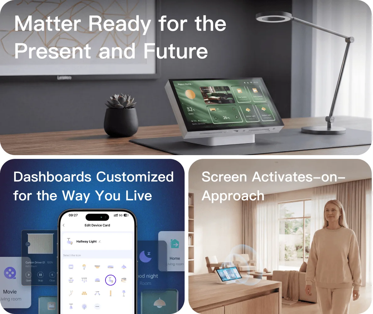 Aqara Panel Hub S1 Plus Desktop Version connecting Aqara devices to Matter ecosystems
