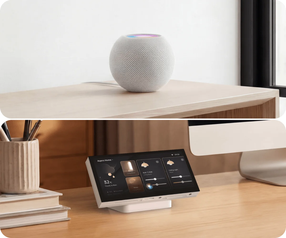 Siri control on the Aqara Panel Hub S1 Plus Desktop Version with Apple Home