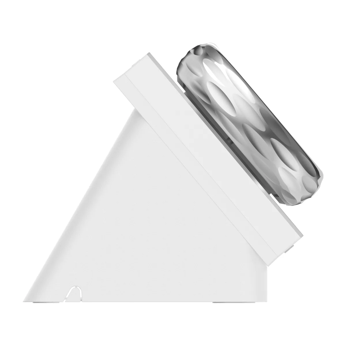 Left-side view of the Aqara Touchscreen Dial V1 Desktop Version and its angled stand